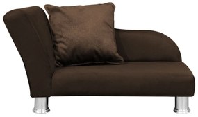 Divã Cama Pet Luxo para Cães E Gatos Elegante Confortável Suede Marrom
