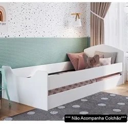 Cama Infantil Com Protetores Encanto A05 Branco - Mpozenato