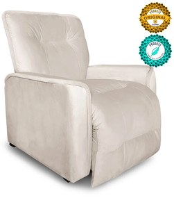 Poltrona do Papai Reclinável Orion Suede Bege - Sheep Estofados - Bege