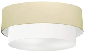 Plafon Para Quarto Cilíndrico SQ-3065 Cúpula Cor Algodão Crú Branco