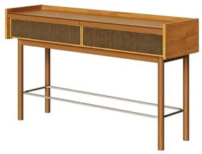Aparador Abrace Cor Nature Com Tela Sintética 2 Gavetas 140cm - 78577 Sun House