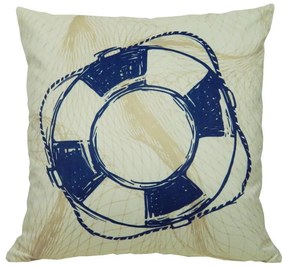 Almofada Marine Tons Amarelo com Azul 45x45cm - AMI-0123 - Somente Capa