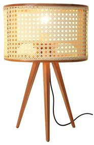 Luminária de Mesa Zen - Natural com Off White