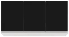 Armário Aéreo Virgínia e Balcão com Tampo 120cm Arizona Branco/Preto -