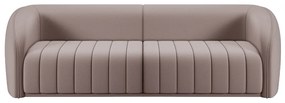 Sofá Decorativo Sala de Estar 332cm Adam 4 Lugares Veludo Rosê G45 - Gran Belo