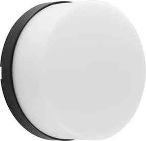 Arandela Led Redonda Abs 8W 3000K Ip65 Jabuti - PRETO