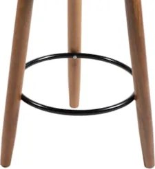 Banqueta Alta Estofada Pés Palito Kit 4 Tília Sintético Café S08 - Mpo