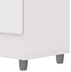 Guarda Roupa Solteiro 154cm Com Espelho Mayra Branco Flex V02 - Mpozen