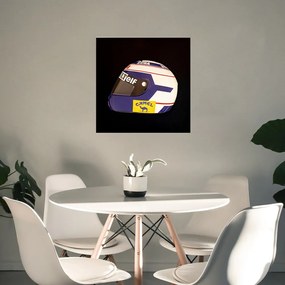 Quadro 3D Decorativo Helmet AP 1993 Branco G53 - Gran Belo