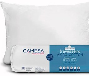 Travesseiro Micro Cotton Rolinho Branco