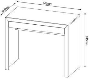 Mesa para Escritório Home Office ME4107 MDP Amendoa G69 - Gran Belo