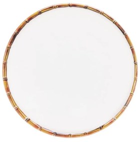 Prato Raso Melamina Bambu Branco 27cm 28311 Wolff