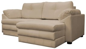Sofá Retrátil 3 Lugares Bipartido Sala de Estar Piece 215cm Couro Bege - Gran Belo