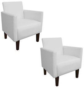 KIT 02 POLTRONAS JADE CORINO BRANCO PES