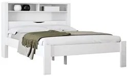 Cama Casal Invicta com Baú Branco - Santos Andirá