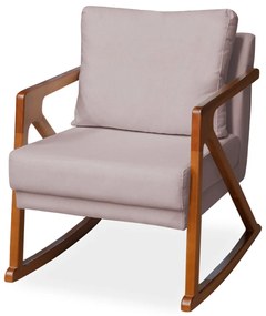Poltrona Mona Amber Balanço Veludo Crepe