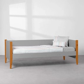 Cama Sofá Noah com Pés Mel – Cinza Fosco