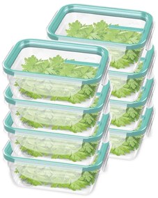 Kit 8 Potes com Travas 330ml - Verde