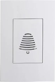 Campainha Cigarra Embutir Branca 4X2 Com Placa Inova Pro