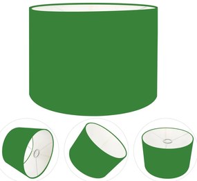 Cúpula Abajur Cilíndrica Cp-7021 Ø45x25cm Verde Folha