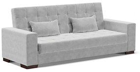 Sofá Cama Casal 3 Lugares 210cm Lisboa Suede Cinza D03 - D'Rossi