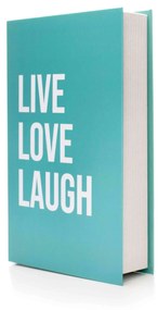 Livro Decorativo de Papel Verde "Live Love Laugh Verde" 27x14x5 cm - D'Rossi
