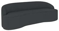 Sofá 4 Lugares para Sala de Estar Living 260cm Theo D06 Bouclê Cinza E