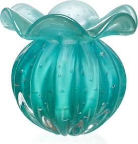 Vaso Murano Trouxinha Torcello P - Amazonita  Amazonita
