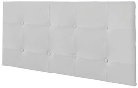 Painel Luna Para Cama Box King 193 cm Corino Branco - D'Rossi