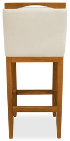 Banqueta Decorativa Elis Veludo Bege