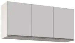 Armário Aéreo de Cozinha 120cm 3 Portas Virgínia Branco - Lumil