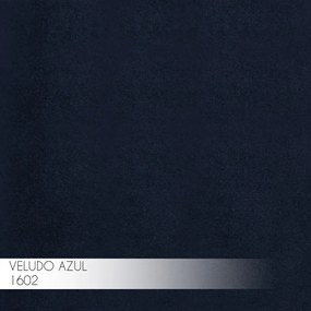 Poltrona Decorativa Sala de Estar Abel Base de Madeira Preto Veludo Azul G41 - Gran Belo
