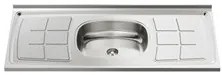 Balcão Gabinete Nathan com Pia Inox 120cm 2 Portas Rústico - Nathy Móv