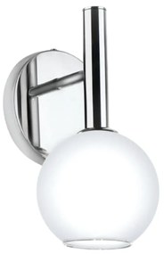 Arandela C/ Globo Ø12X13X23Cm Metal E Vidro 1 X G9 Globo Ø12Cm |Old Ar... (PRETO, FOSCO)