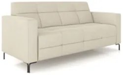 Sofá 2 Lugares 200cm Pés Metálicos Sallin Veludo Bege Z08   - Mpozenat