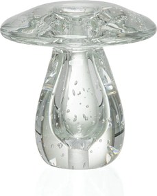 Cogumelo Decorativo em Murano P  Cristal Transparente