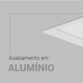 Embutido Quadrado Recuado 22,5X22,5Cm Led 22W 6500K Bivolt - Branco /...