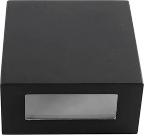 Arandela Led Aluminio Vidro 12W 2700K 127V - PRETO