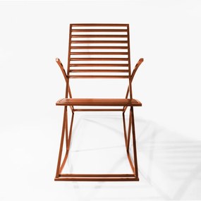 Cadeira de Balanço Garden Estrutura em Aço Metalon Bronze
