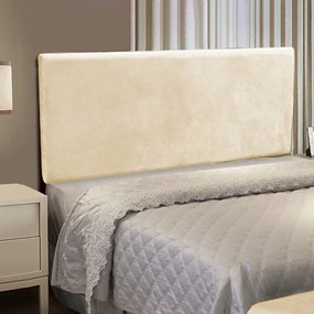 Cabeceira Solteiro Cama Box 90cm Painel Clean Suede M11 - D'Rossi - Bege