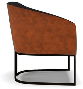Poltrona Decorativa Industrial Preto Kit 2 Stella Nozes/Linho Preto D03 - D'Rossi