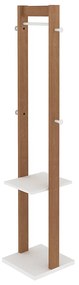 Cabideiro Grande para Quarto Sala de Estar AZ1019 MDP Amendoa/Branco G69 - Gran Belo