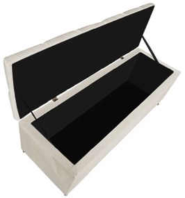 Calçadeira Estofada Liverpool 195 cm King Size Suede Bege - ADJ Decor