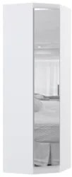 Guarda Roupa Canto Obliquo 70cm Espelho Taiga Branco L01 - Mpozenat