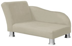 Divã Cama Pet Luxo para Cães E Gatos Elegante Confortável Suede Bege
