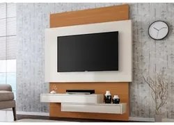 Painel Home Suspenso para TV TB120 Off White/Freijó - Dalla Costa