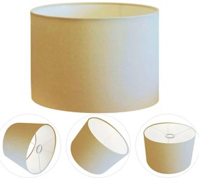 Cúpula em tecido cilíndrica abajur luminária cp-4999 50x45cm algodão crú