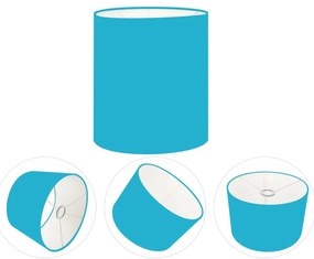Cúpula Abajur Cilíndrica Cp-7001 Ø13x15cm - Azul Turquesa