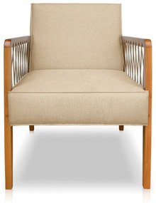 Kit 2 Poltronas Havaí SPZ Decorativa Sala Linho - ADJ Decor