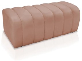 Calçadeira Olivia 90 cm Veludo Rosê - D'Rossi